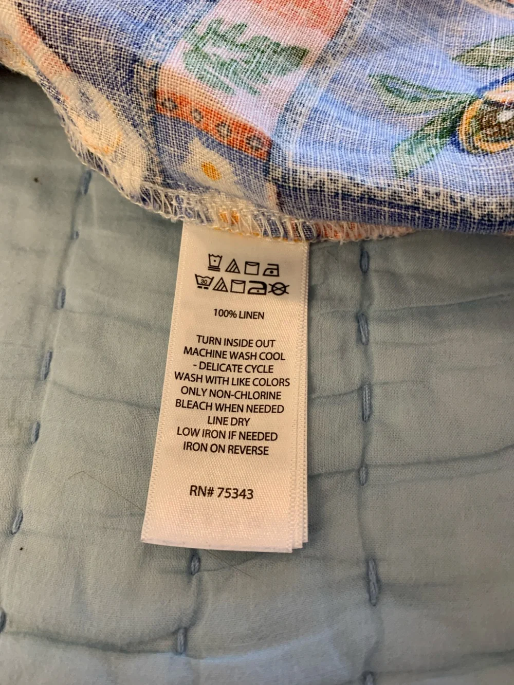C&C California 100% Linen Multicolor Tropical Patchwork Resortwear Beach Shorts